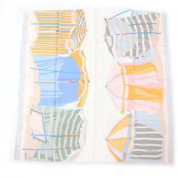 HERMES Black Silk Scarf